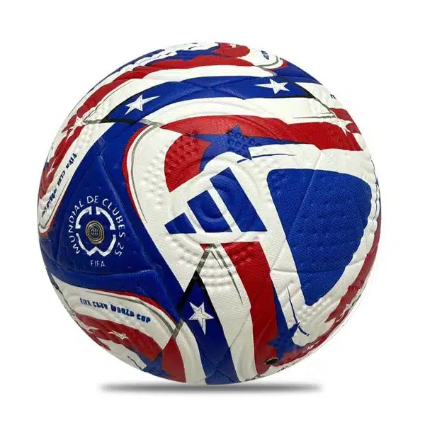 Adidas Football Ball 2025 White and Red And Blue خرید توپ فوتبال آدیداس جام باشگاه