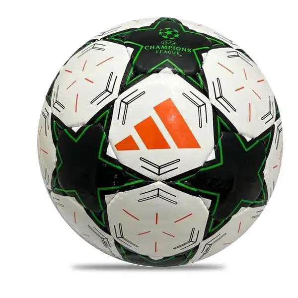 Football-Ball-Champions-2025-White-And-Green خرید توپ فوتبال چمپیونز