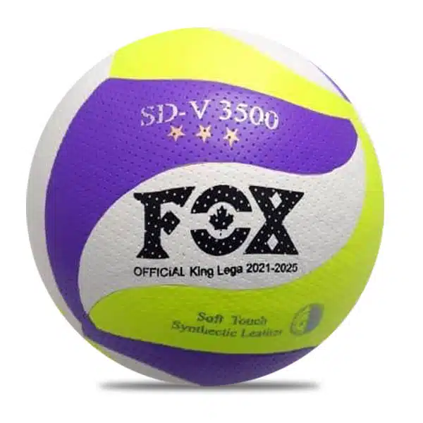 Fox Volleyball Ball 2023 Yellow and Purple خرید توپ والیبال فاکس
