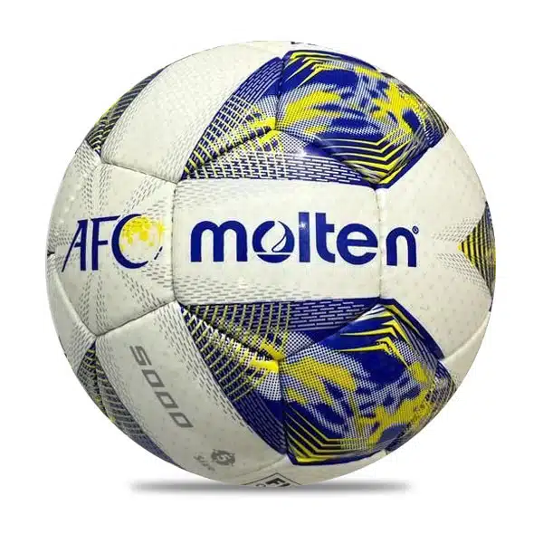 Molten-Footbal-Ball-2025-White-And-Blue-And-Yellow خرید توپ مولتن والیبال