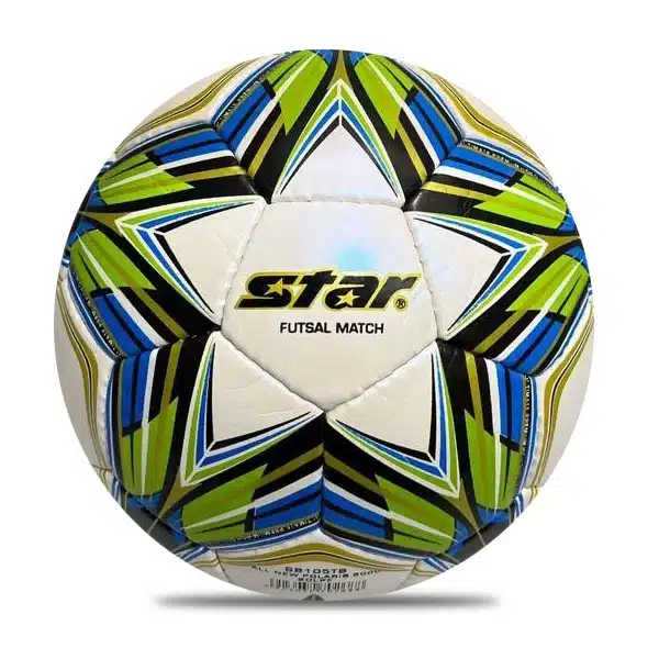 Star Futsal Ball 4800 White Anf Blue And Green (2) خرید توپ فوتبال استار