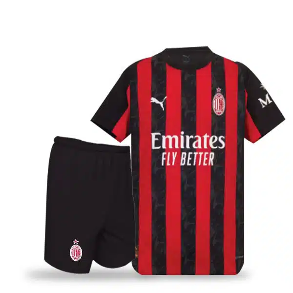 AC Milan 202526 Home Kit Black And Red (2) خرید پیراهن و شورت آث میلان 2025