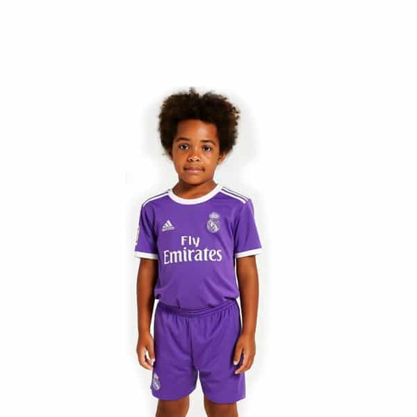 Adidas Real Madrid Away 201617 Kit Kids Purple