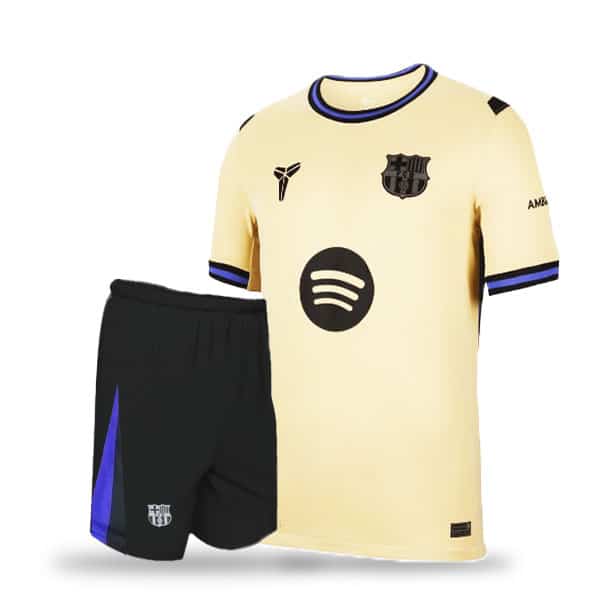 Barcelona FC 2025-26 away jersey Yellow (2) خرید پیراهن و شورت دوم بارسلونا