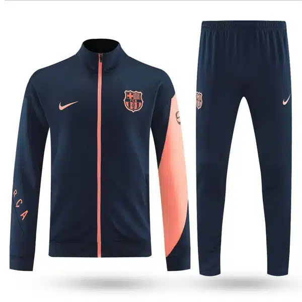 Barcelona Jacket 2026 NavyBlue خرید گرمکن و شلوار بارسلونا