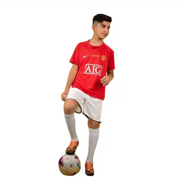 Manchester United Clasic Home Kids Kit 2008 With Short (7) خرید پیراهن و شرت منچستریونایتد