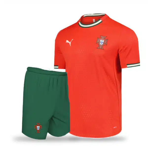 Portugal-2025-Home-Kit-With-Short-(1) خرید پیراهن و شرت اول پرتغال
