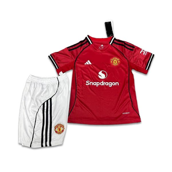 adidas Manchester United 2526 Home Jersey Kids Red And White
