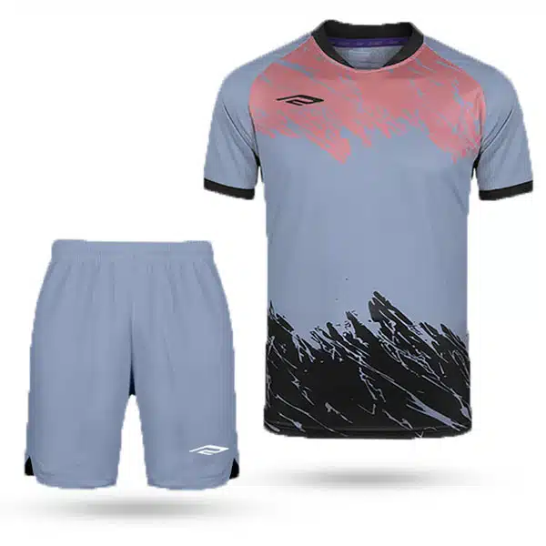 F0420 Teams Kit With Short pink white black (1) خریدپیراهن و شرت تیمی