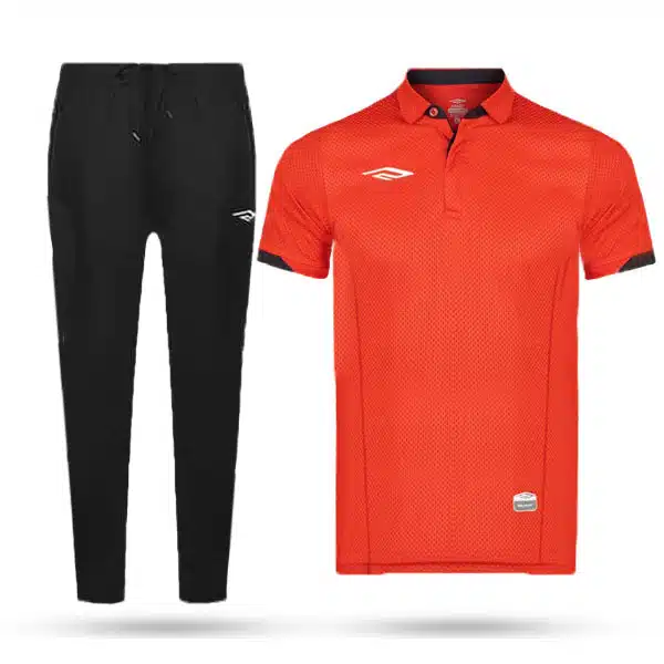 H0430 Poloshirt With Pant red خریدپولوشرت و شلوار هتلی